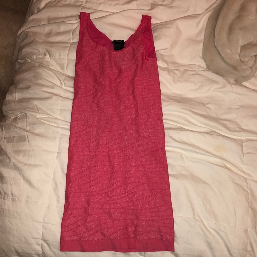 Pink stretchy dress from bebe